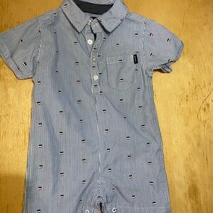 DKNY Blue Striped Kids One Piece